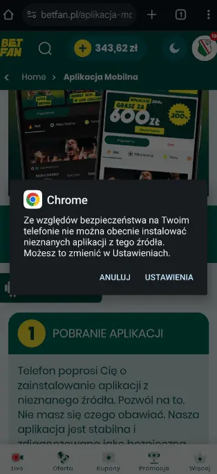 Rejestracja w kasynie  BETFAN PL